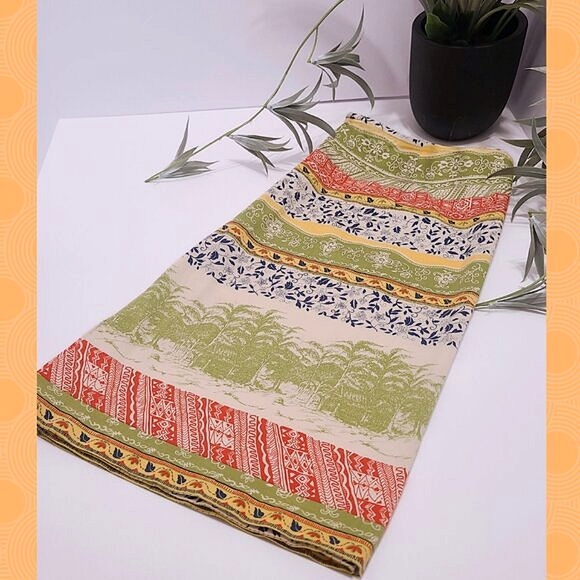 Madison Studio Boho Skirt Size 12 – Palm Tree & Floral Print, Cotton Blend - Picture 2 of 9